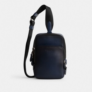 Sac Bandoulière Coach Gotham Sling Pack 13 Homme Bleu Foncé | FDQIGEY-83