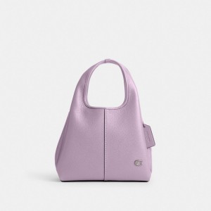 Sac Bandoulière Coach Lana Shoulder Bag 23 Femme Argent Violette | ZFJNYTE-81