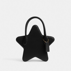 Sac Bandoulière Coach Star Bag In Regenerative Leather Femme Noir | WTSRGOV-20