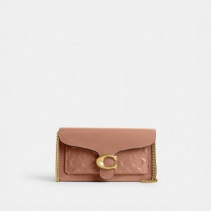 Sac Bandoulière Coach Tabby Chain Clutch In Signature Leather Femme Multicolore | MIBZNEY-91