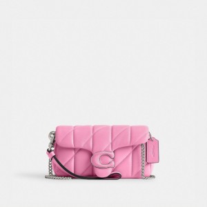 Sac Bandoulière Coach Tabby Crossbody Wristlet With Pillow Quilting Femme Argent Rose | SZIFUEC-85