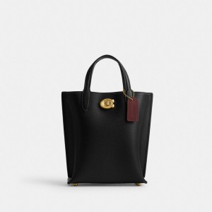 Sac Bandoulière Coach Willow Tote 16 Femme Noir | YVHTZWB-64