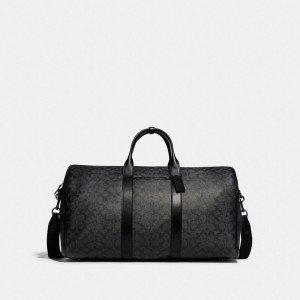 Sac Polochon Coach Gotham Duffle Bag In Signature Canvas Femme Noir Cuivre Grise | WIJAKPM-86