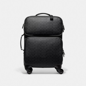 Sac Polochon Coach Wheeled Carry On In Signature Canvas Homme Grise | MRKOHVU-62