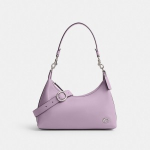 Sac Porté Épaule Coach Juliet Shoulder Bag Femme Argent Violette | VRWUKTC-43
