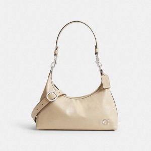 Sac Porté Épaule Coach Juliet Shoulder Bag Femme Argent Blanche | YUNAXMS-57