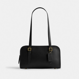 Sac Porté Épaule Coach Swing Zip Femme Noir | TKFAJDV-47