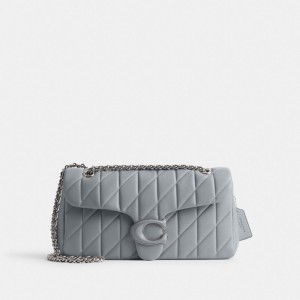 Sac Porté Épaule Coach Tabby Shoulder Bag 33 With Quilting Femme Argent Grise Bleu | IFTWJHG-78