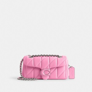 Sac Porté Épaule Coach Tabby Shoulder Bag 20 With Quilting Femme Argent Rose | NHFTJRB-82