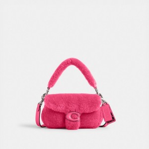 Sac Porté Épaule Coach The Lil Nas X Drop Tabby Shoulder Bag 18 In Shearling Femme Argent Fushia Clair | MQUDKZG-80