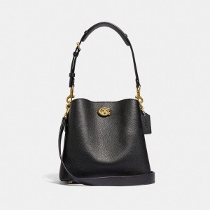 Sac Porté Épaule Coach Willow Bucket Bag Femme Noir | RWXQUBE-53