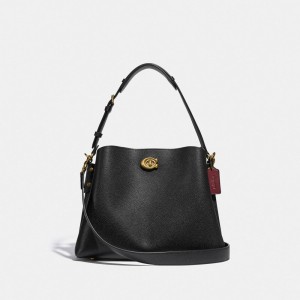 Sac Porté Épaule Coach Willow Shoulder Bag Femme Noir | XDZYJVA-43