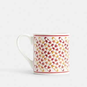 Sac de Voyage Coach Signature Mug Femme Rouge Multicolore | GOCNZFE-47