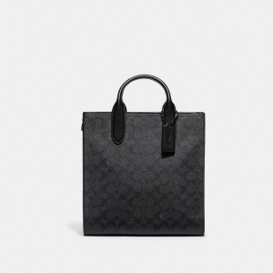 Sacs Fourre Tout Coach Gotham Tall Tote 24 In Signature Canvas Femme Grise | WXRKHDT-29