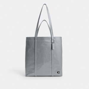 Sacs Fourre Tout Coach Hall Tote Bag 33 Femme Grise Bleu | RSKQWTX-84