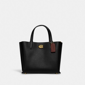 Sacs Fourre Tout Coach Willow Tote Bag 24 Femme Noir | LDNRCVB-15