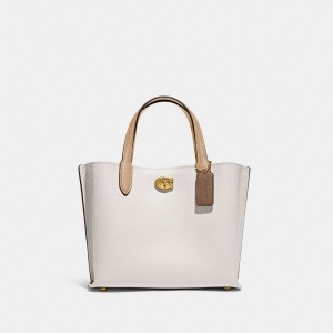 Sacs Fourre Tout Coach Willow Tote Bag 24 In Colorblock Femme Multicolore | OCDXPMF-86