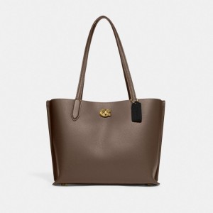 Sacs Fourre Tout Coach Willow Tote Bag Femme Grise Foncé | BGYZEMH-48