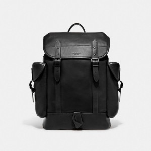 Sacs à Dos Coach Hitch Backpack Homme Noir | XJZNCHL-20