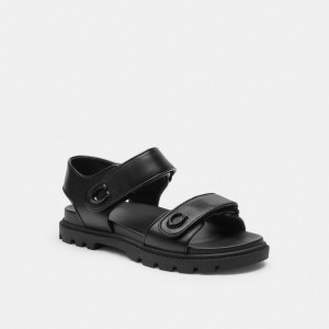 Sandale Coach Brynn Sandal Femme Noir | ONCZYBS-37