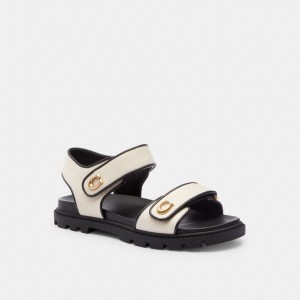 Sandale Coach Brynn Sandal Femme Noir | SCPVNKD-07
