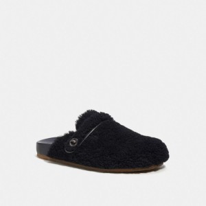 Sandale Coach Clog In Shearling Homme Noir | WYKQELV-52