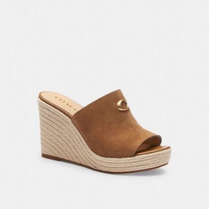 Sandale Coach Gloria Wedge Femme Multicolore | DEWKYCA-18