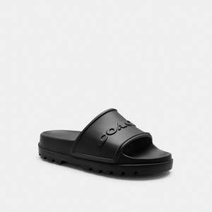 Sandale Coach Jesse Slide Homme Noir | CYTZUOF-03