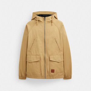 Vestes Coach Lightweight Parka Homme Kaki | ZULWXFJ-78