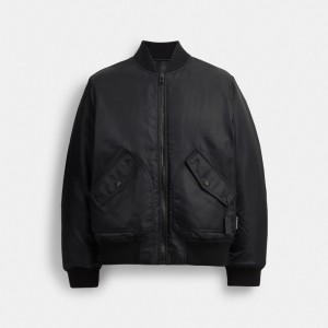 Vestes Coach Reversible Ma 1 Jacket Femme Noir | RZFAIGE-20