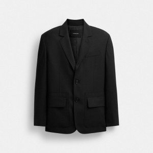 Vestes Coach Tailoring Blazer Homme Noir | GERJZUV-37