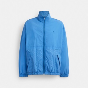 Vestes Coach Windbreaker Homme Bleu | PNDAUHT-21